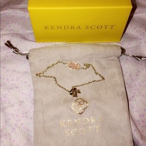 Kendra Scott rose quartz adjustable bracelet
